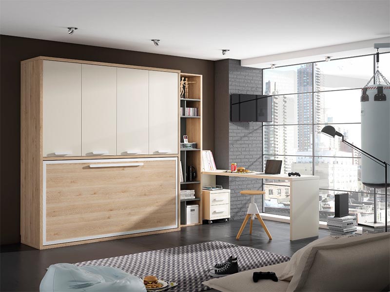 giường ngủ thông minh với tủ