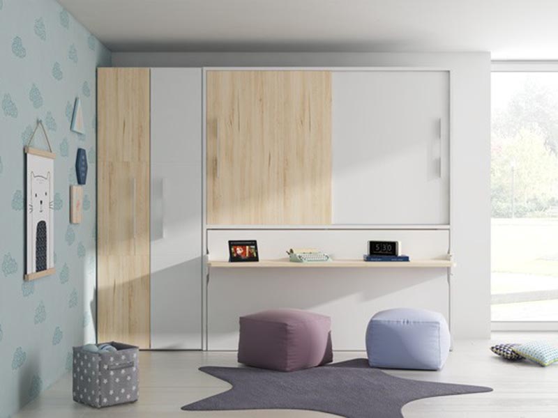 giường gấp thông minh cho trẻ kết hợp tủ quần áo