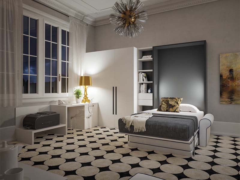 mẫu giường thông minh kết hợp sofa