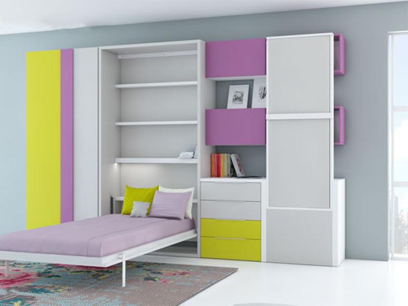 giường gấp thông minh cho trẻ kết hợp tủ quần áo