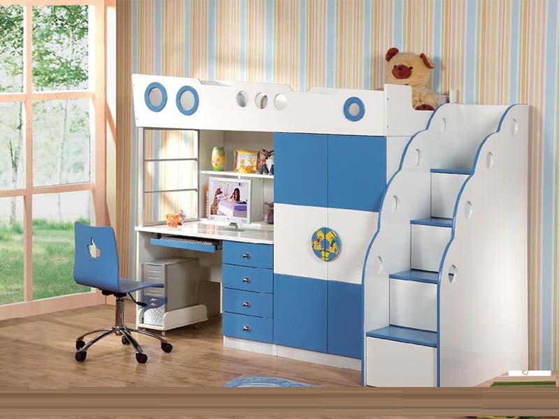 mẫu giường thông minh cho bé trai