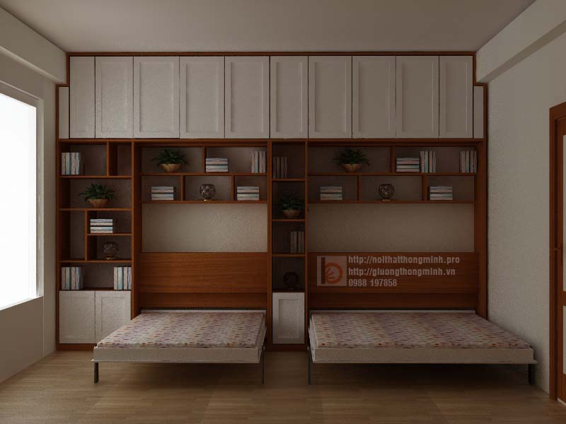 mẫu giường gấp thông minh zip