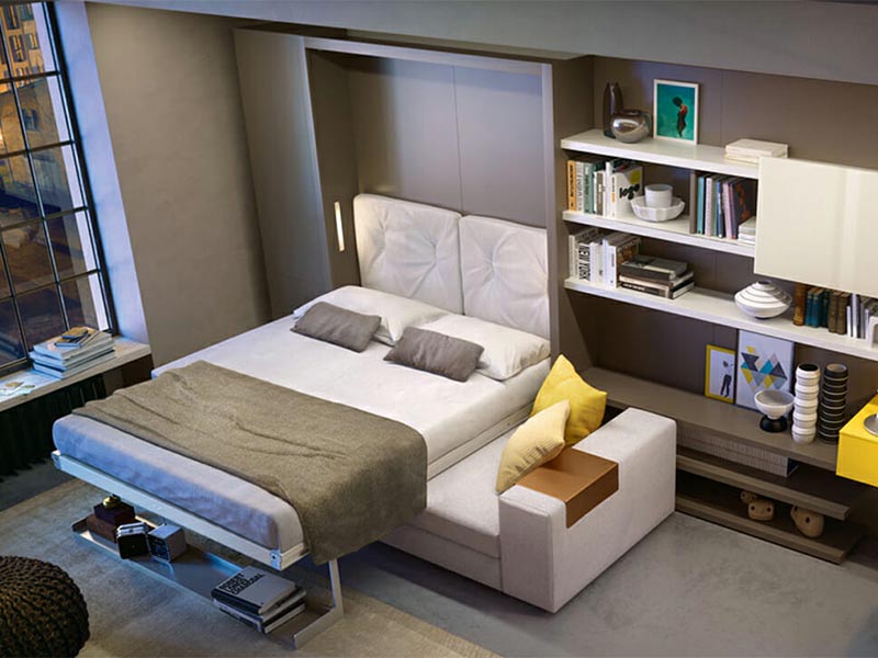 giường thông minh kết hợp kệ
