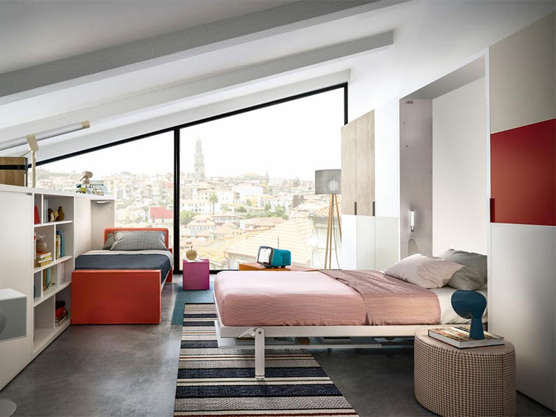 Mê mẩn trước không gian sống tiện nghi nhờ mẫu giường gấp thông minh giuong gap thong minh 733