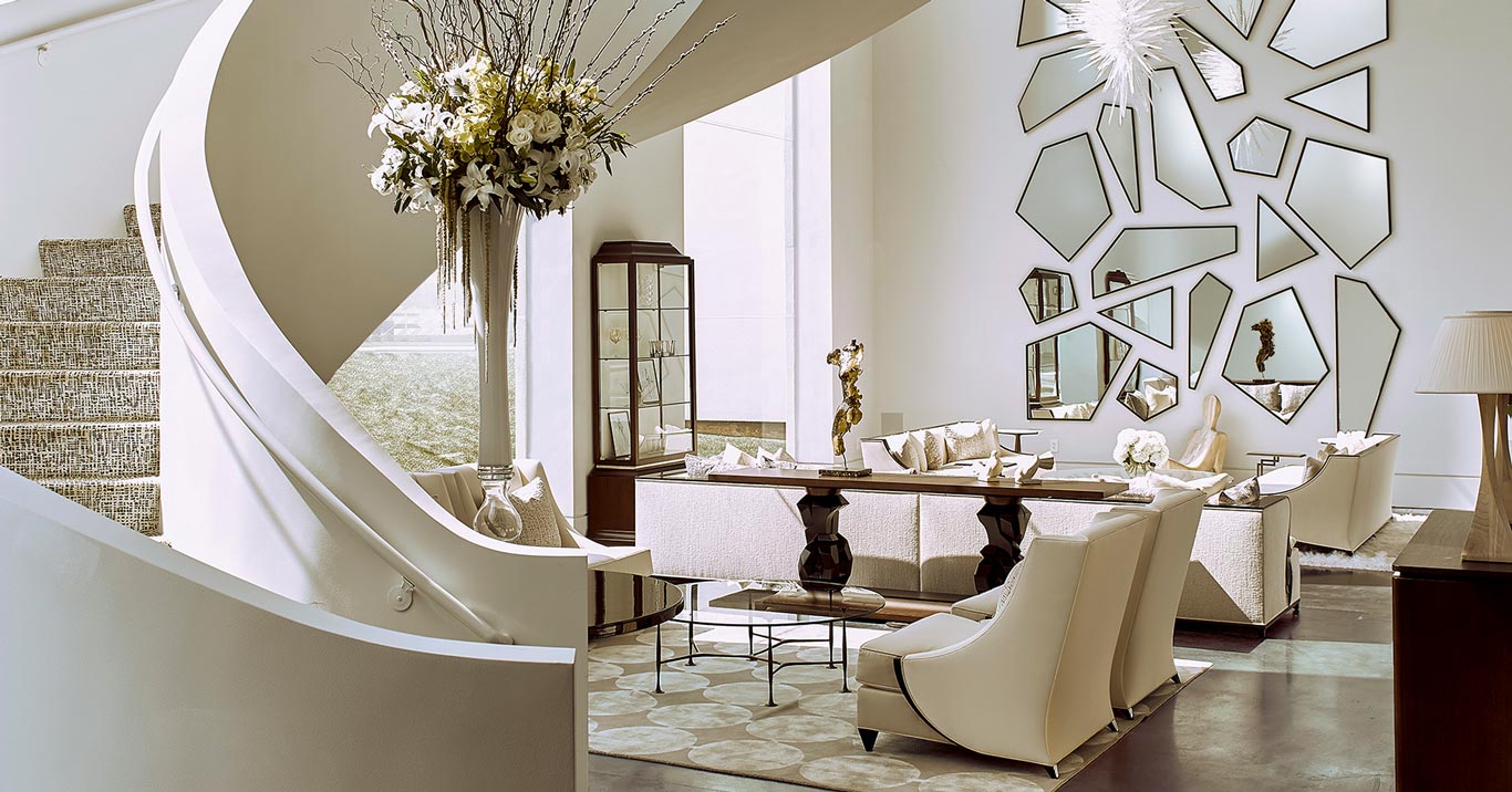 thiết kế nội thất với gương