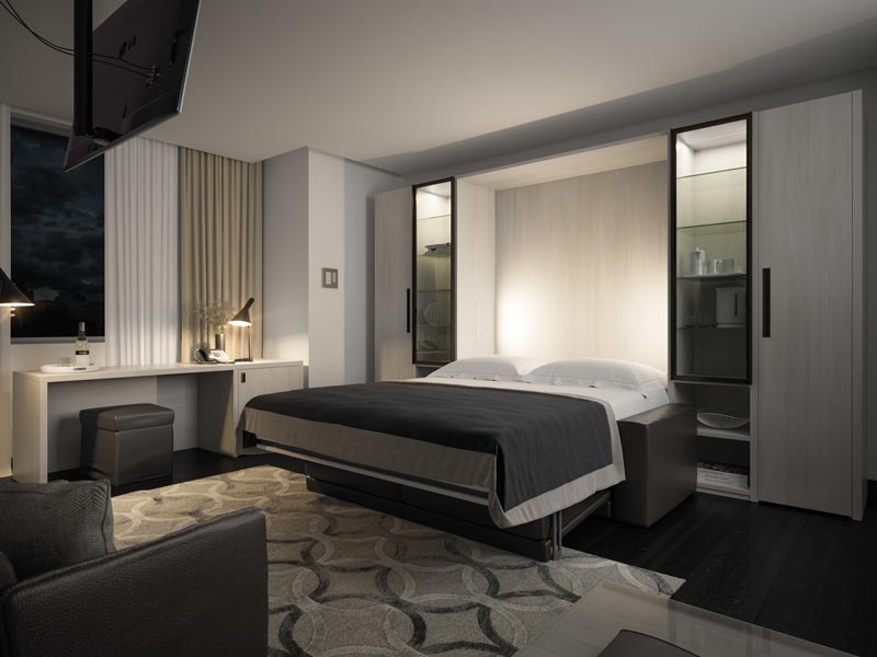 phòng khách kết hợp phòng ngủ