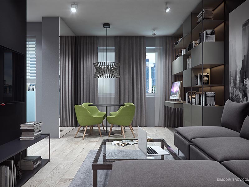 Gợi ý thiết kế nội thất cho căn hộ chung cư nhỏ hiện đại can ho thong minh hien dai 15