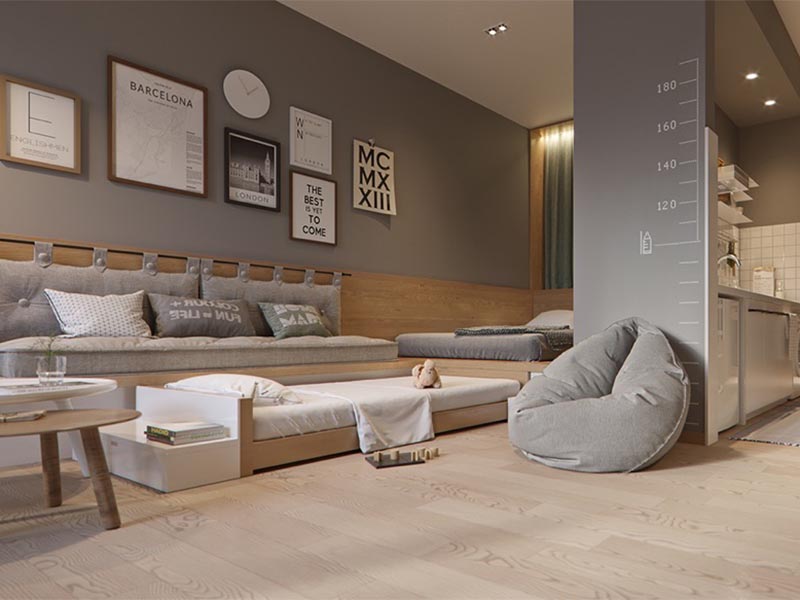 thiết kế nội thất không gian mở