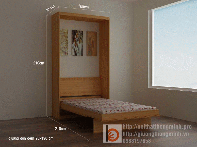 giường gấp thông minh hiện đại
