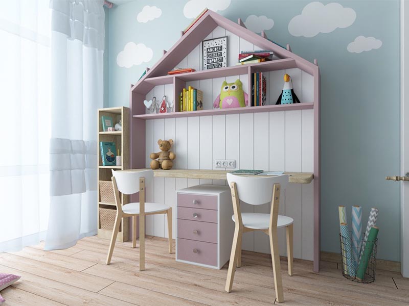 thiet ke phong ngu cho be 12