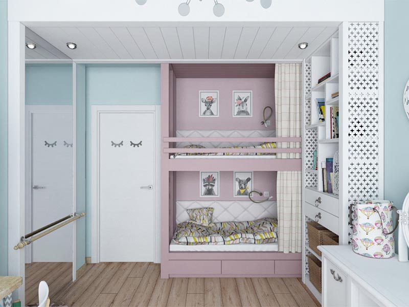 Thiết kế phòng ngủ nhỏ xinh xắn và tiện nghi cho bé yêu