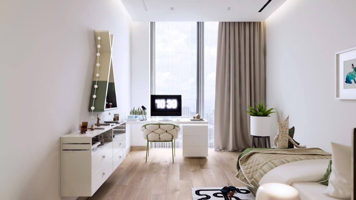 thiet ke phong ngu cho be 4