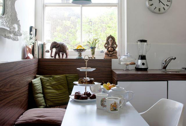 1 Place a square or rectangle dining table near a wall