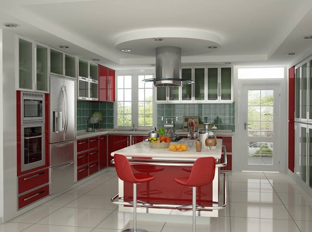 Modern Red Kitchen Cabinet Designs with a Beautiful Simplicity 15