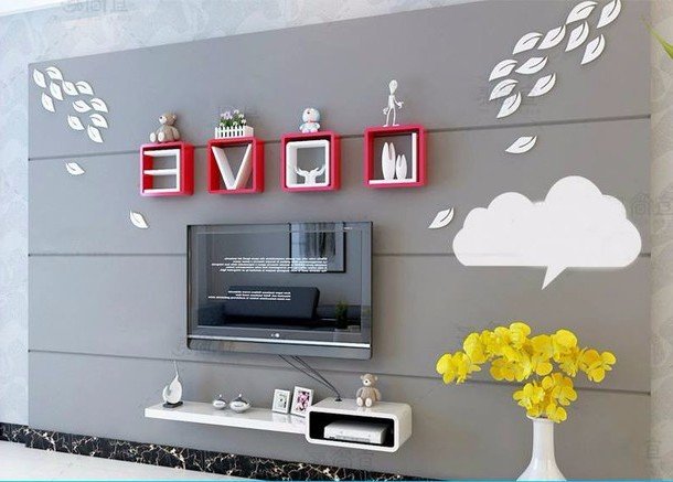 Modern TV Wall Display With Shelves That Are as Pretty as They Are Practical 16