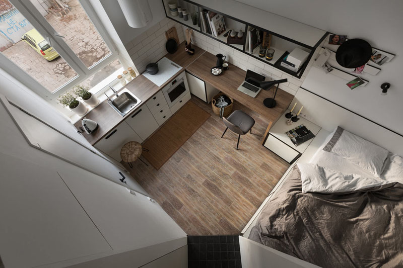 Modern Tiny Apartment Maximizes Its 186 Square Feet With Efficient Decoration 1