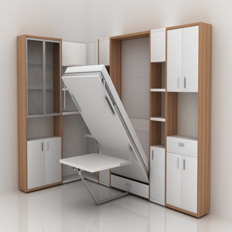 Wooden Wall Bed Bedroom Furniture Smart Furniture