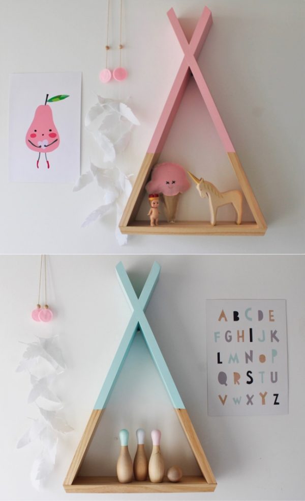 cute shabby chic shelves for kids