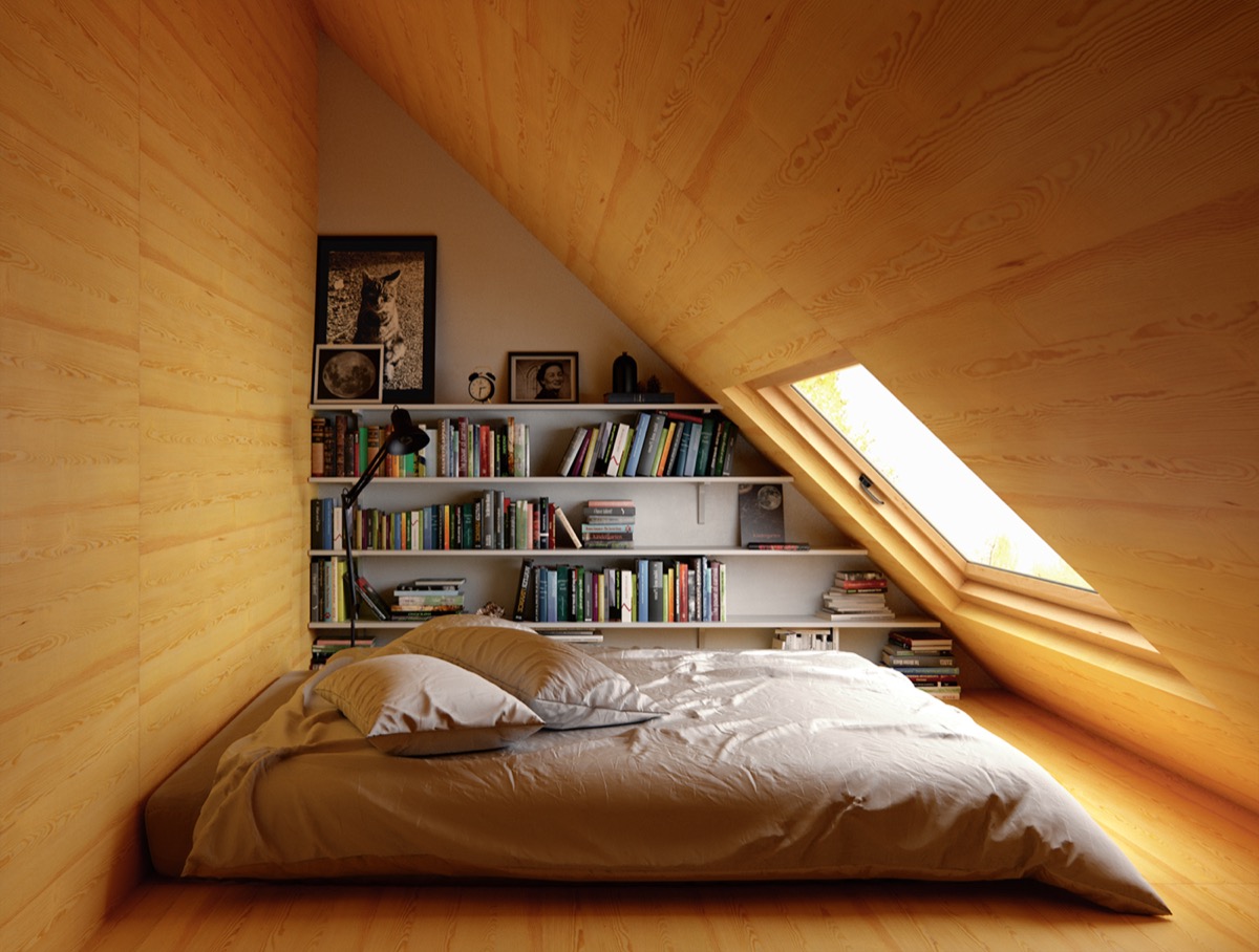 low ceiling attic bedroom design