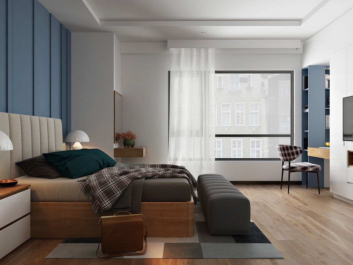 masculine master bedroom