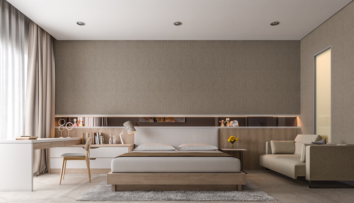 textural bedroom walls