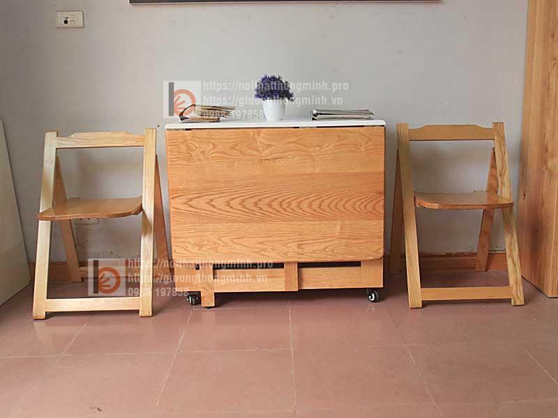 Nên chọn bàn ăn thông minh gỗ tự nhiên hay gỗ công nghiệp? ban an thong minh 5 7