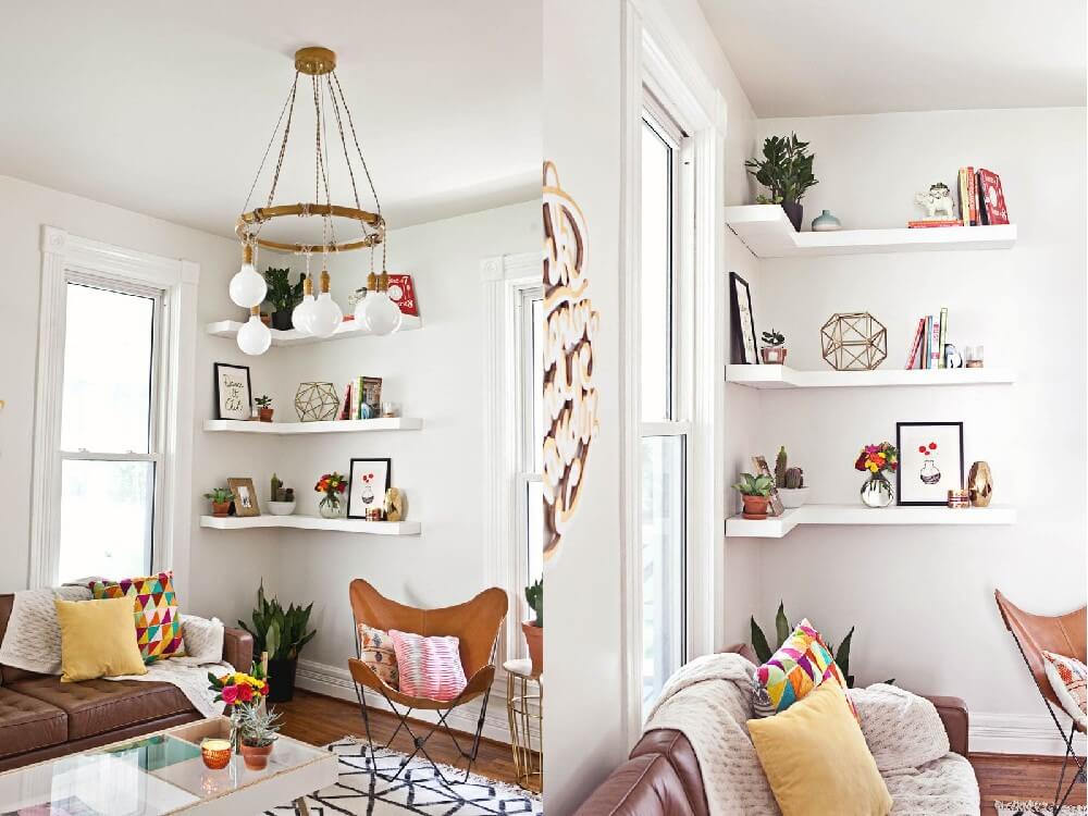 6 mẹo sắp xếp đồ đạc cho nhà chật gọn gàng bất ngờ góc tường 2