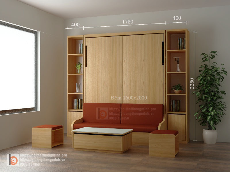 ghế sofa kết hợp giường ngủ thông minh