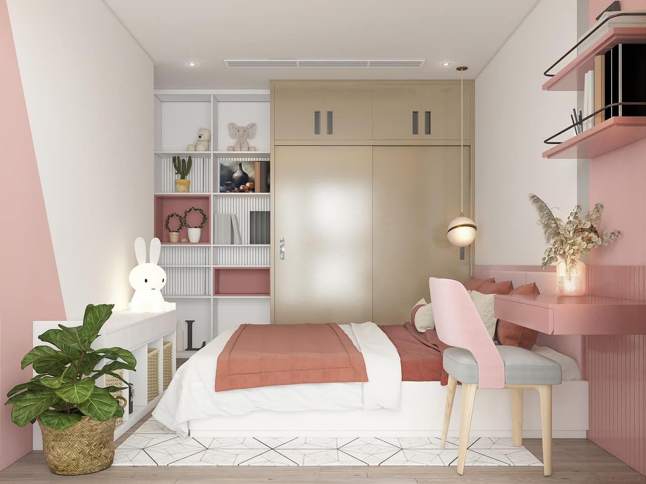 Mẹo sắp xếp đồ đạc cho phòng ngủ nhỏ 0b3033cc5f18e2088c6b2a3157c61a94