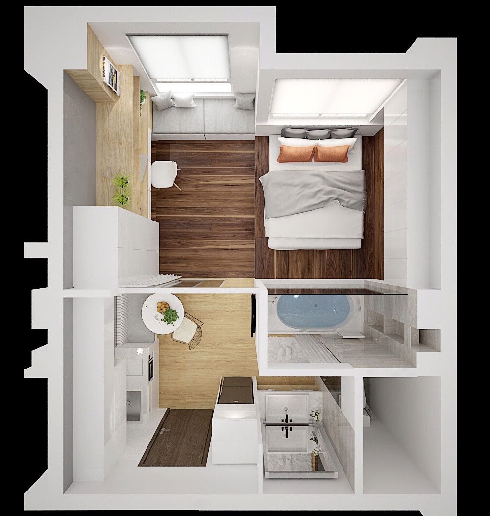 Top 10+ Thiết Kế Căn Hộ Studio Đơn Giản Mà Đẹp - Nội thất thông minh Winli