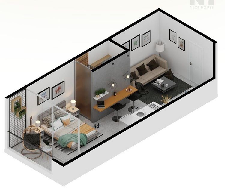 Top 10+ Thiết Kế Căn Hộ Studio Đơn Giản Mà Đẹp - Nội thất thông minh Winli