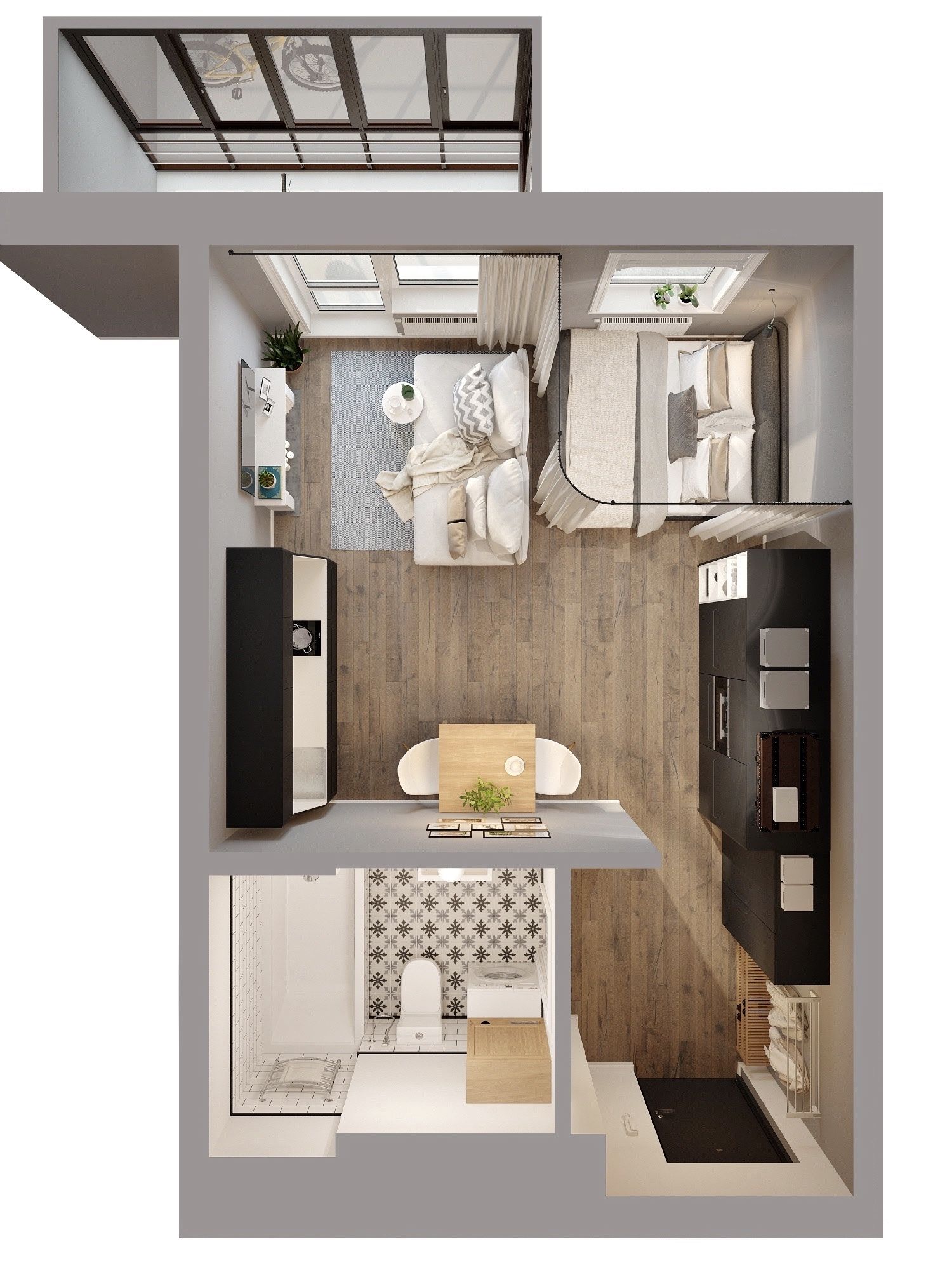 Top 10+ Thiết Kế Căn Hộ Studio Đơn Giản Mà Đẹp - Nội thất thông minh Winli