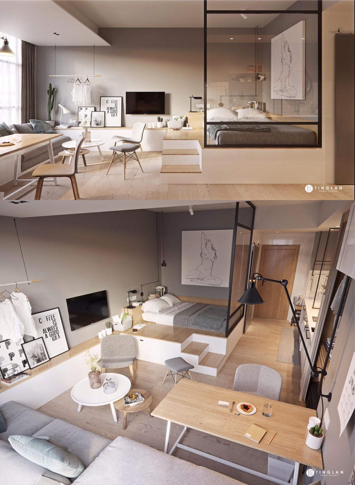 Top 10+ Thiết Kế Căn Hộ Studio Đơn Giản Mà Đẹp - Nội thất thông minh Winli