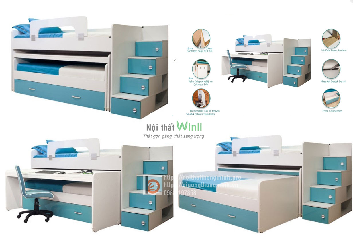 Giường tầng đa năng thông minh cho bé giường tầng trẻ em 5 tronggg 1 1