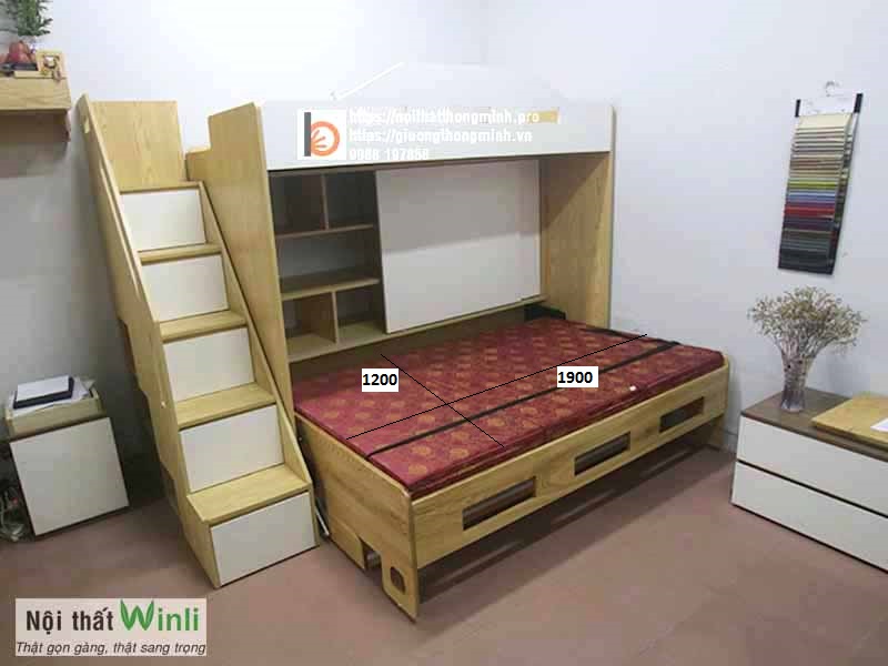 Giường tầng đa năng thông minh cho bé giường tầng12 1