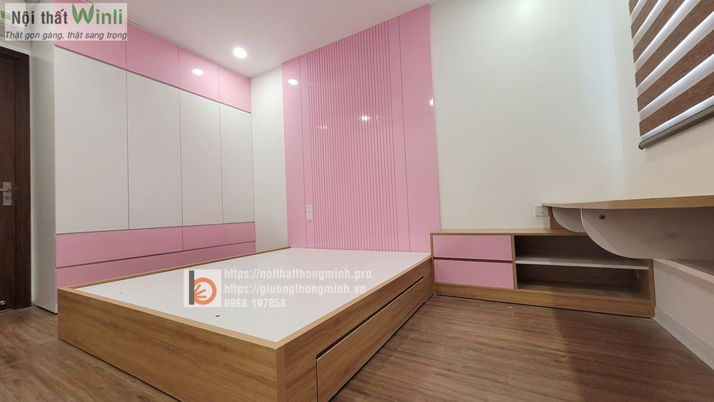 phòng ngủ bé gái nhà anh Đức Anh