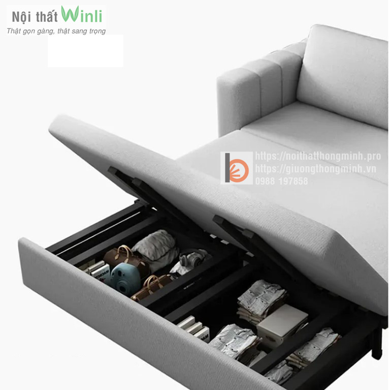 sofa giường thông minh bọc nỉ TB 7