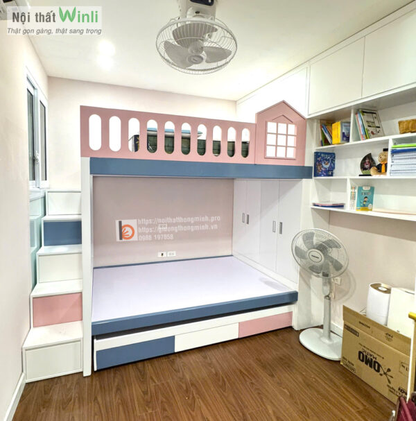 13 Mẫu Phòng Ngủ Nhỏ Cho Bé 6-10m2 Đủ Tiện Nghi Mà Vẫn Cực Kì Rộng Rãi anh thuc te phong nha anh Quangg2 e1729503419795